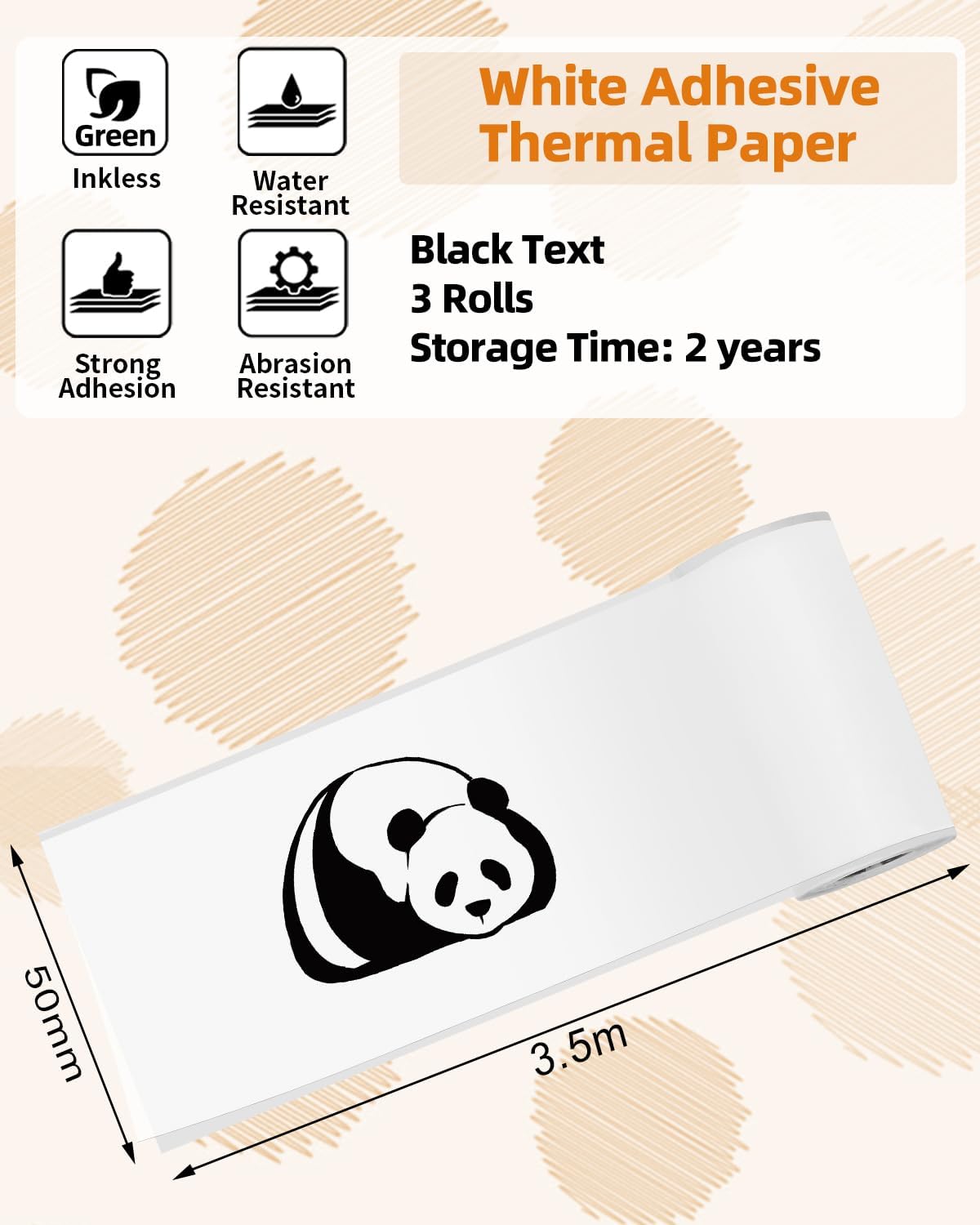 Thermal Sticker Paper, 50mmx3. – Sticker Label Roll Bewertung und Preis