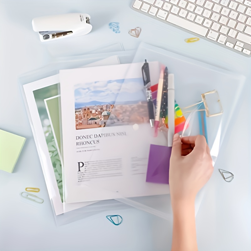 10pcs Transparent A4 Folders C – Office Stationery And Supply Bewertung und Preis