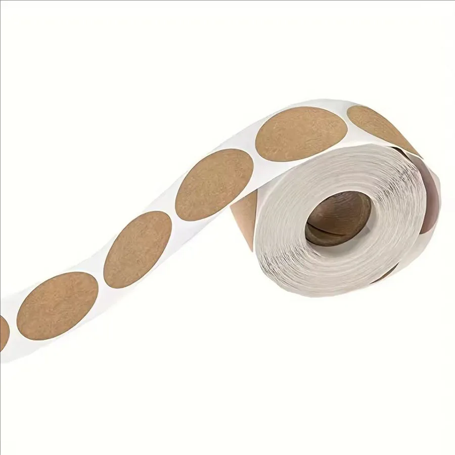 500 Pcs / 1 Roll ，kraft Round  – Sticker Label Roll Bewertung und Preis