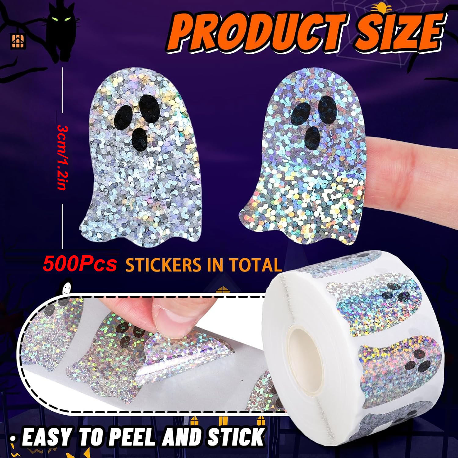 Ghost-Shaped DIY Waterproof St – Sticker Label Roll Bewertung und Preis