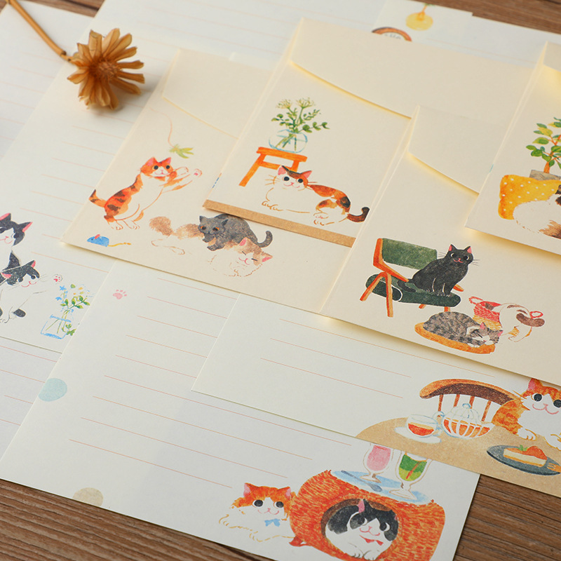 10Pcs Cartoon Cat Envelopes St – Letter Envelope Kraft Bewertung und Preis