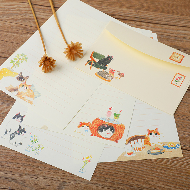 10Pcs Cartoon Cat Envelopes St – Letter Envelope Kraft Bewertung und Preis