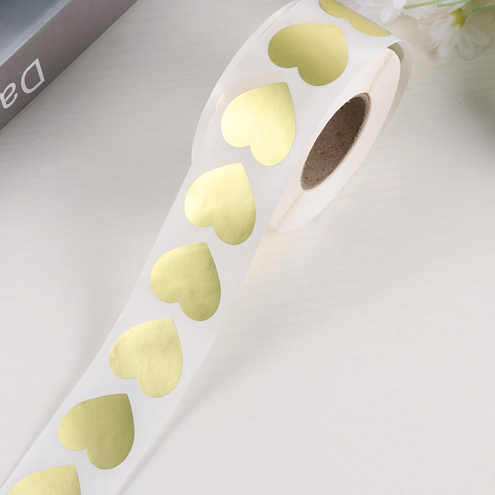 2 Rolls Heart-Shaped Round Sea – Sticker Label Roll Bewertung und Preis