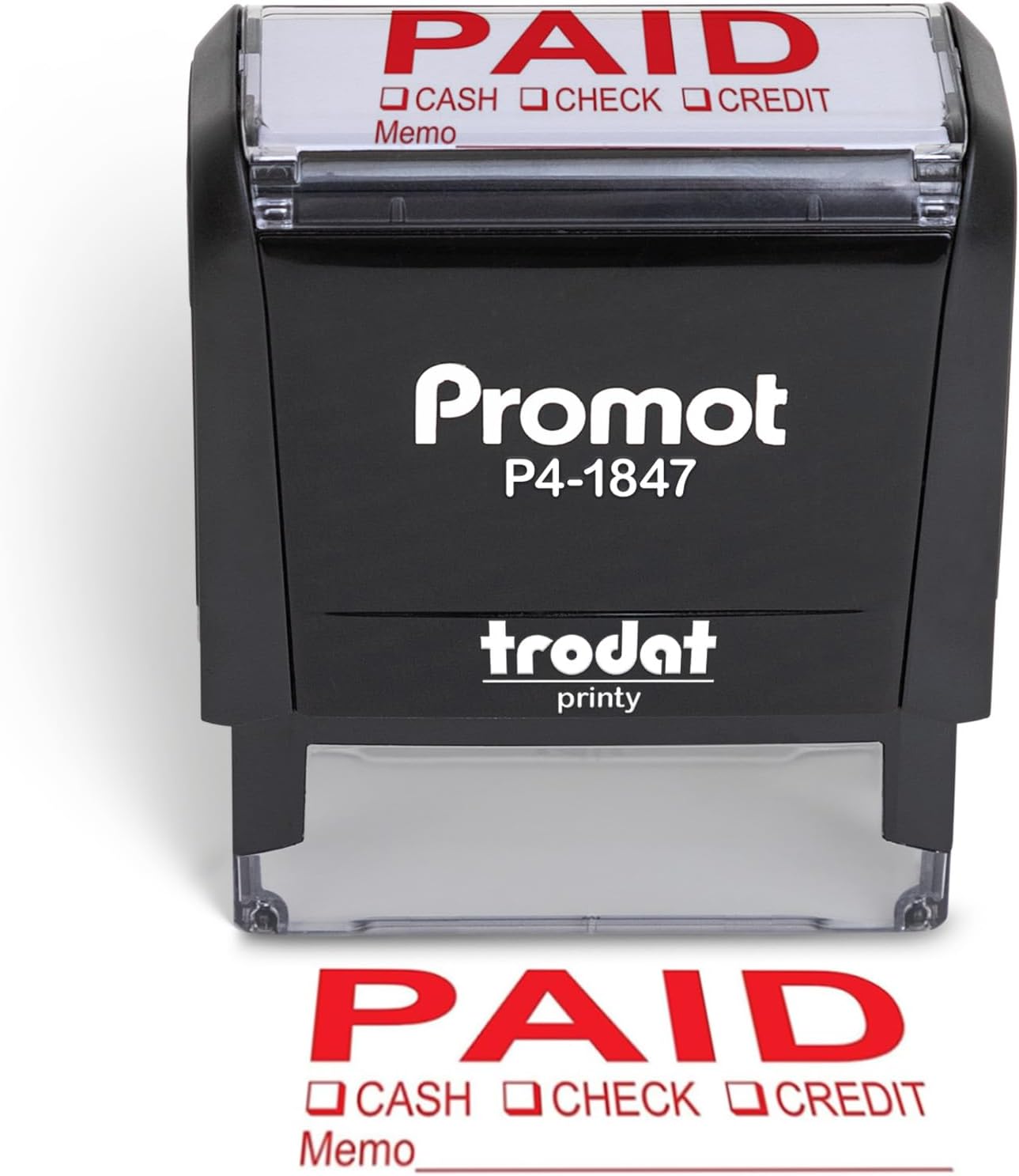 Self Inking Paid Stamp - Red I – Self Inking Stamp Bewertung und Preis