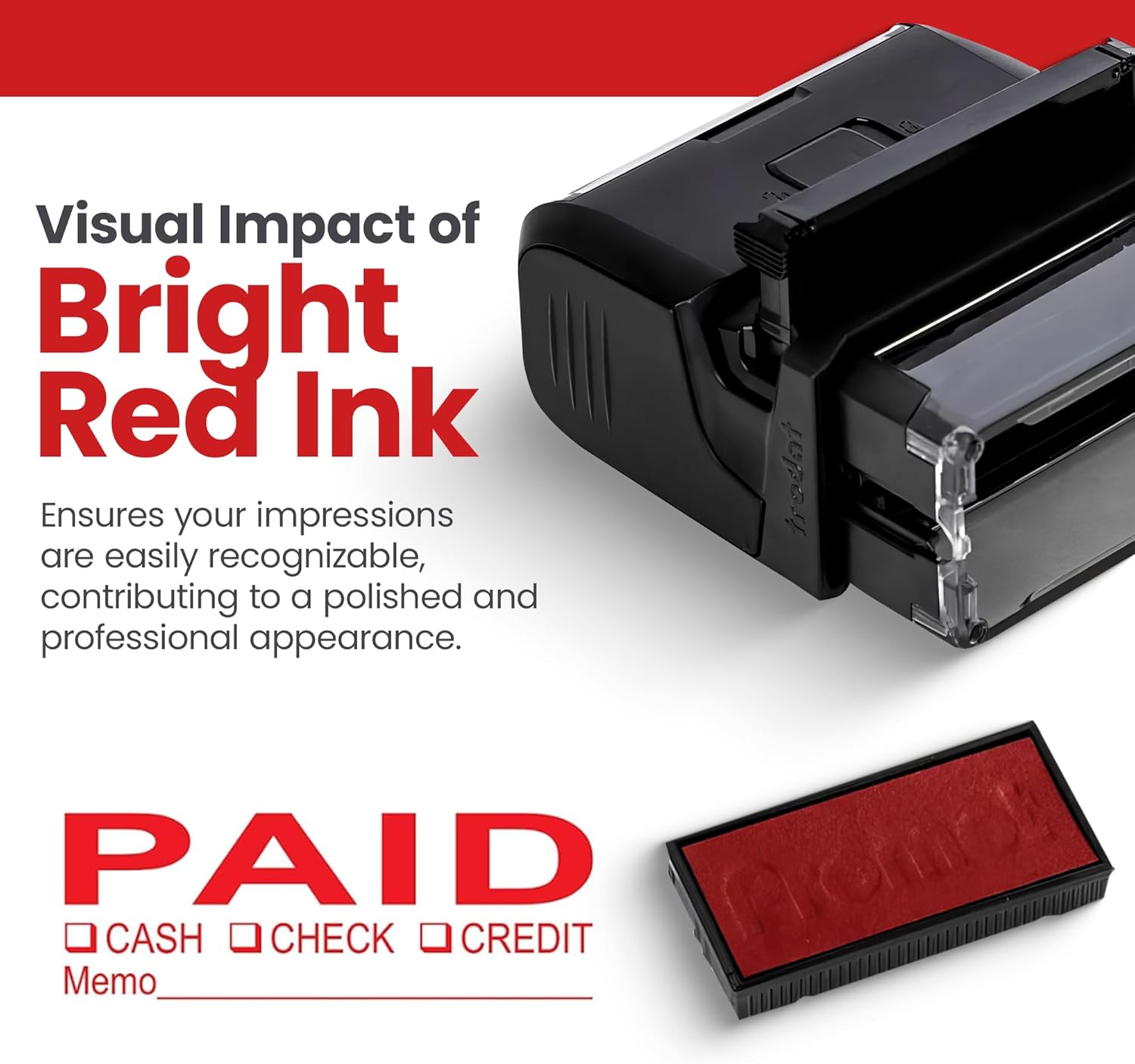 Self Inking Paid Stamp - Red I – Self Inking Stamp Bewertung und Preis