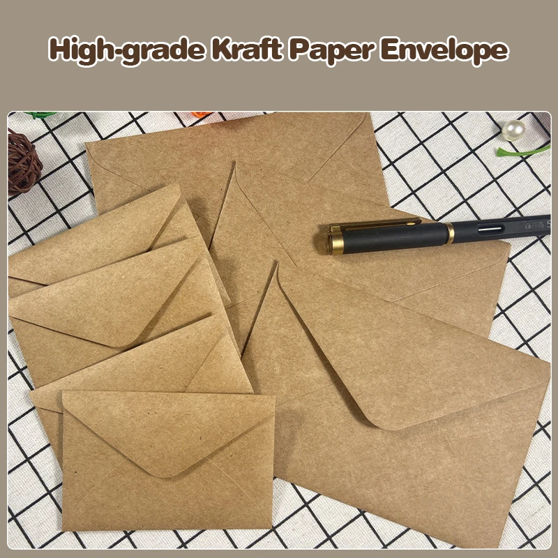 50pcs Kraft Brown Paper Envelo – Letter Envelope Kraft Bewertung und Preis