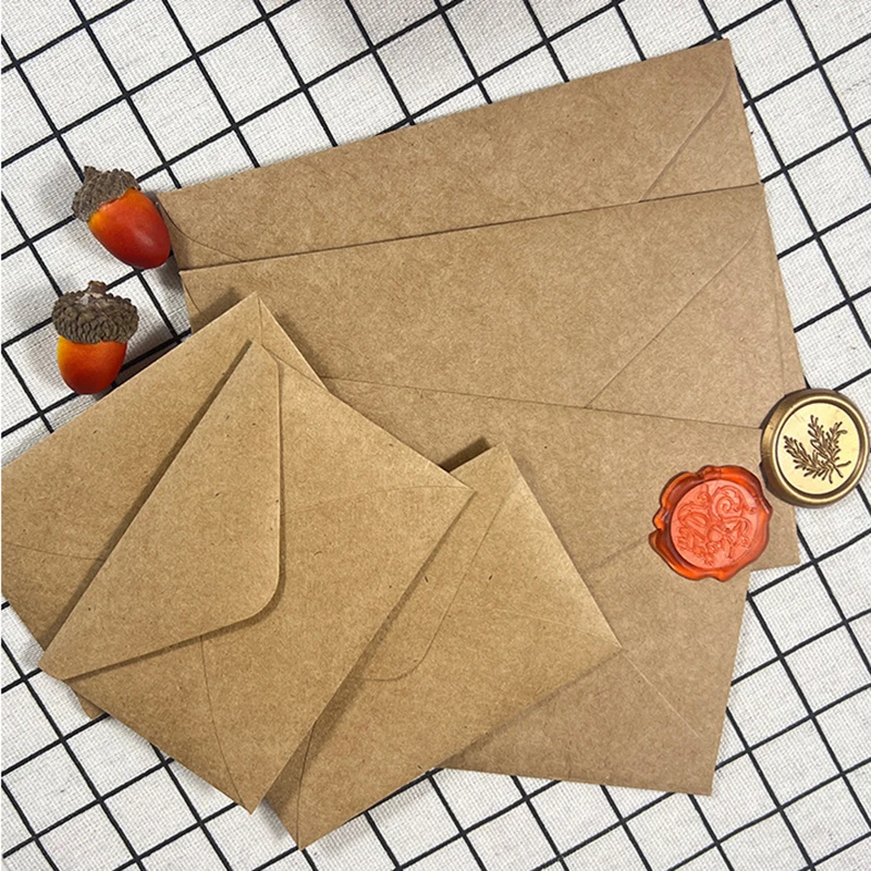 50pcs Kraft Brown Paper Envelo – Letter Envelope Kraft Bewertung und Preis