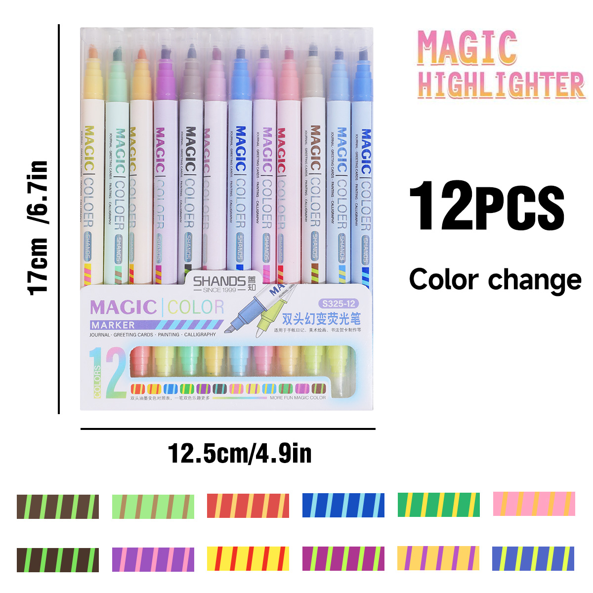 12pcs Magic Color Changing Hig – Highlighter Set Pastel Bewertung und Preis